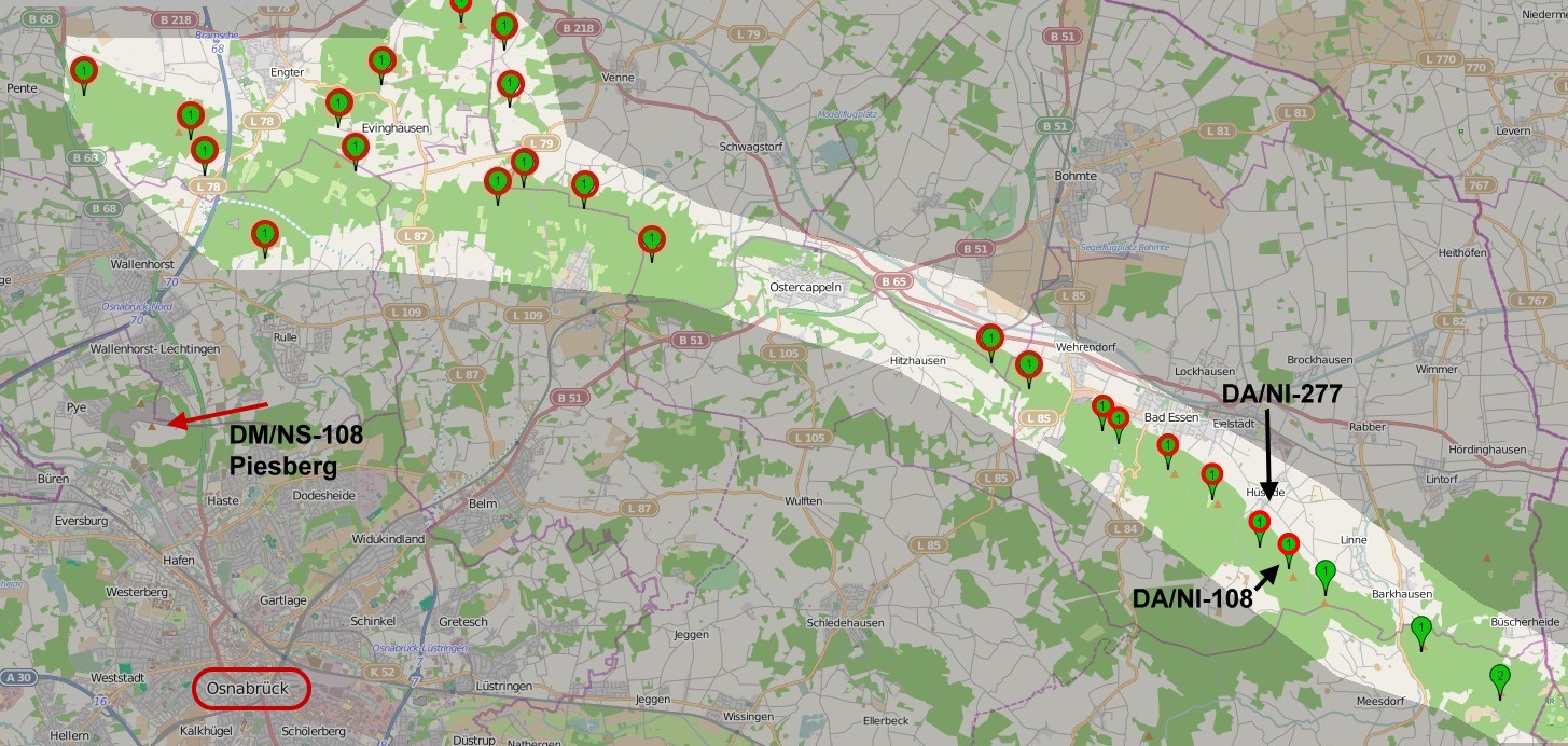 only 3 summits left in Lower Saxony (OpenStreetMap).