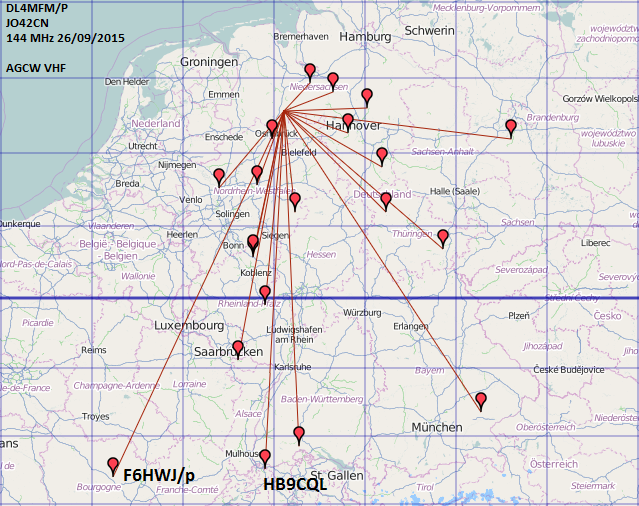 All QSOs on the map (Open Street Map) Results